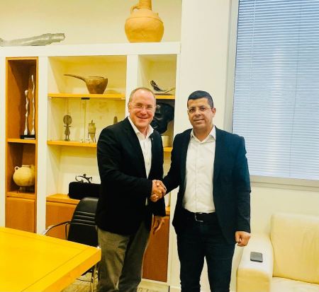 النائب وليد الهواشلة يلتقي برئيس جامعة بن غوريون 